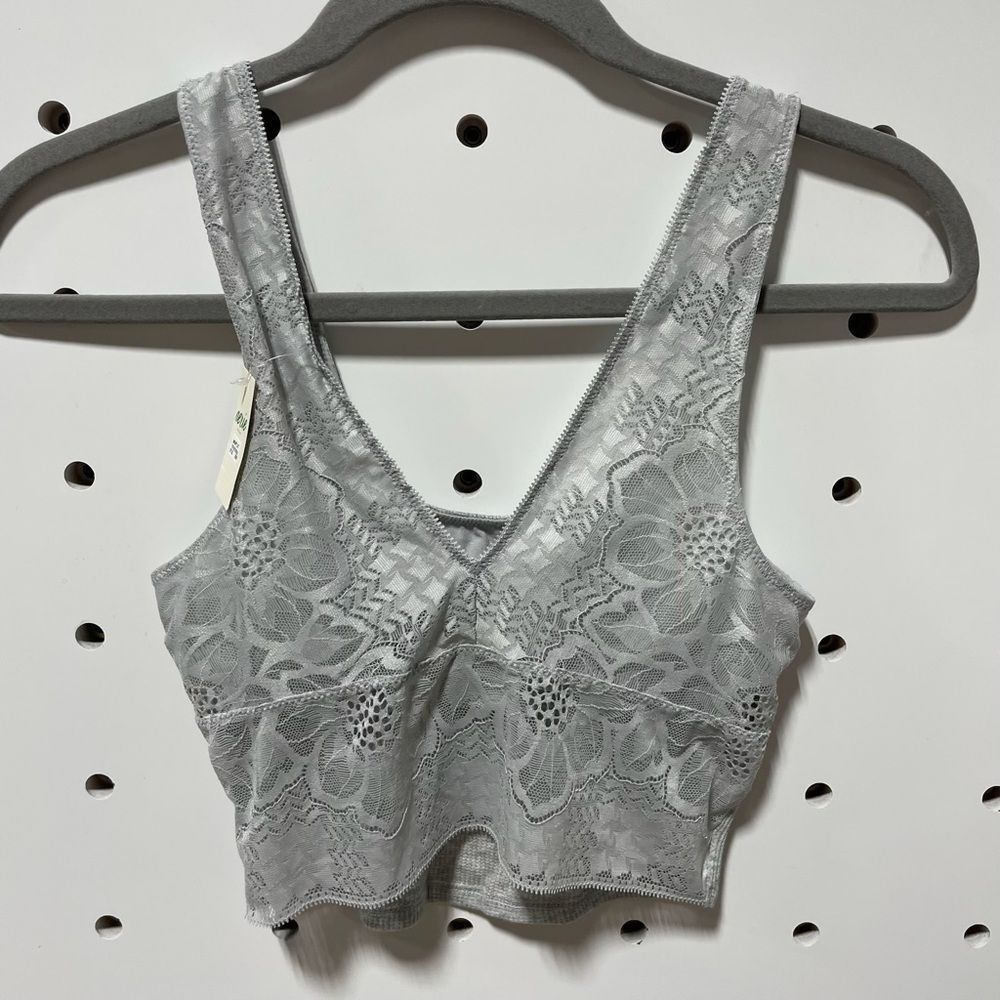 NWT Aerie Silver Lace Bralette Size XS